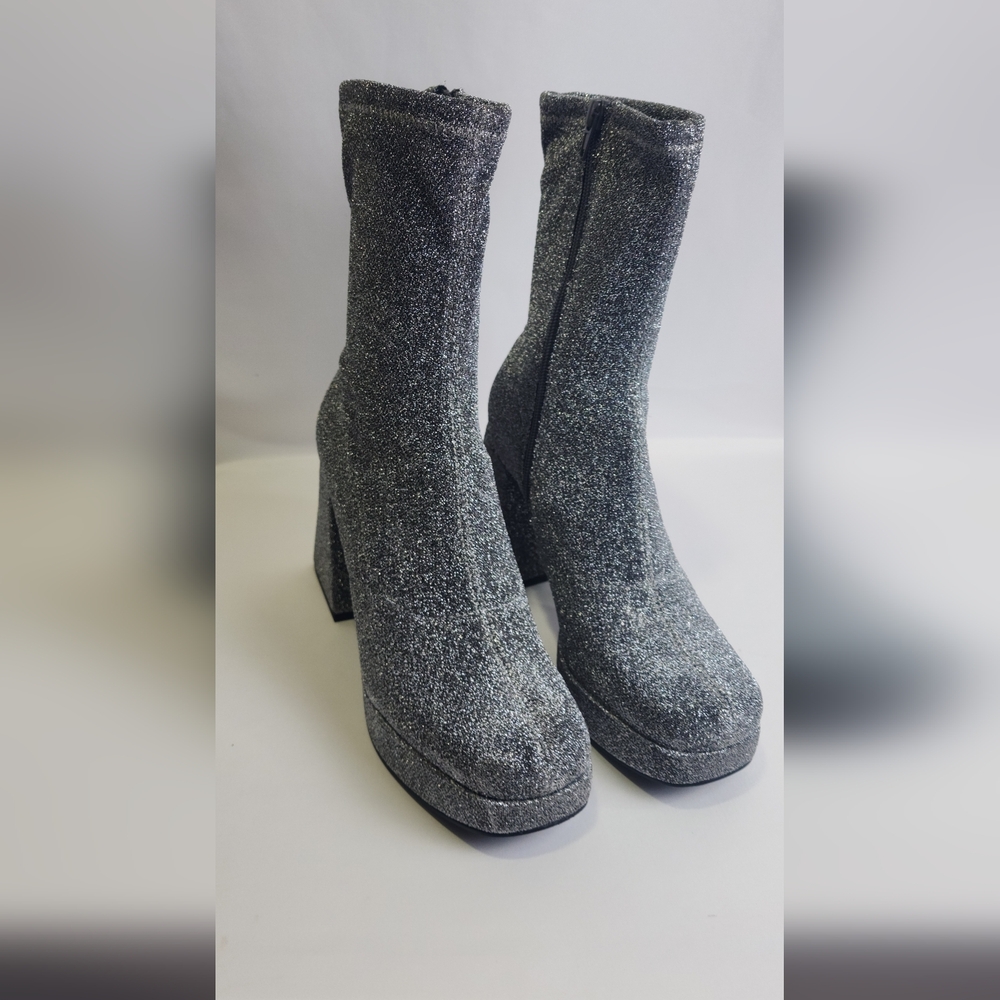 Abound Women’s Steffie Platform Bootie Silver Sz 8 New - Picture 7 of 12